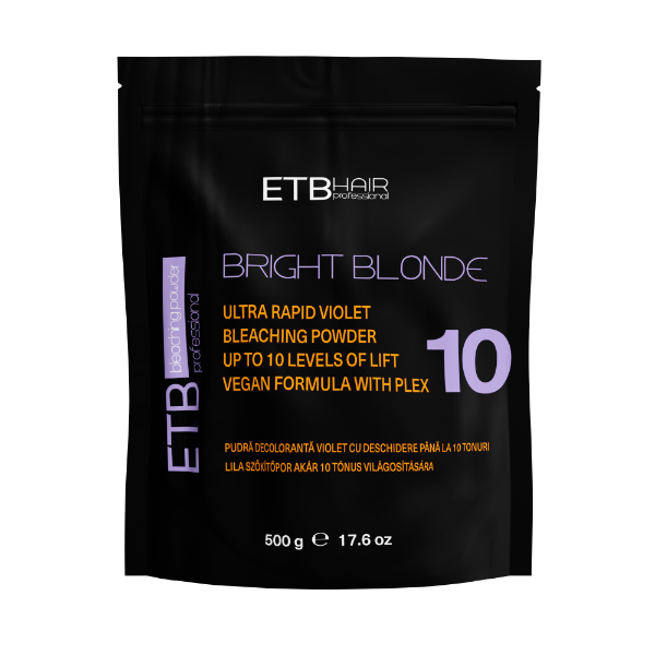 ETB Hair Bright Blonde Violet Plex 10 – Veganes Blondierpulver mit Plex-Schutz (500 g)