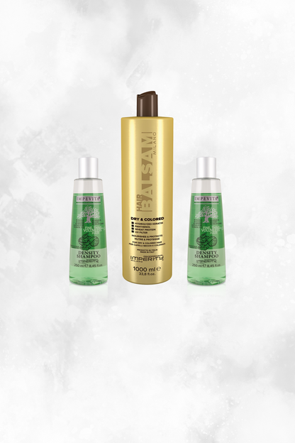 2x Shampoo für dünnes, lebloses Haar 250ml & Milano Balsam 1000ml