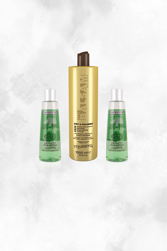 2x Shampoo für dünnes, lebloses Haar 250ml & Milano Balsam 1000ml