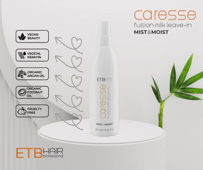 ETB Hair CARESSE MIST & MOIST Fusion Milk Multifunktionales Leave-in Conditioner- Creme-Spray – 250 ml